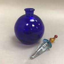 Cobalt Blue Art Glass Perfume Bottle (5.5" x 3") – Main ...