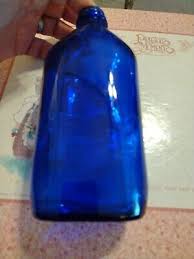 7" Vintage Cobalt Blue Glass Bottle, Genuine Phillips Milk ...