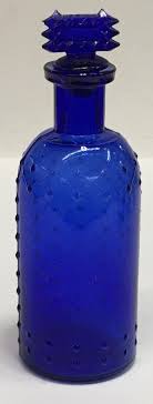 Sold at Auction: Cobalt Glass Poison Bottle With Stopper