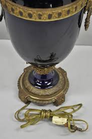 Antique French Empire Cobalt Blue Porcelain Figural Gilt ...