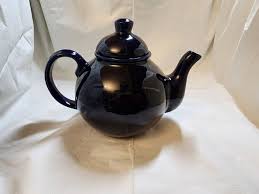 Cobalt Blue Stoneware Pottery Collectible Teapot Tea ...