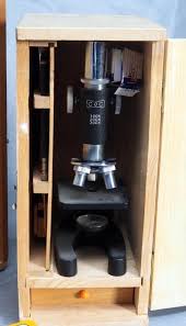 Vintage COC 100X-300X Microscope, Tools, Slides In Wood Case ...