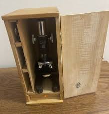 Vintage COC Microscope, Accessories & Box. 100x 200x 300x ...