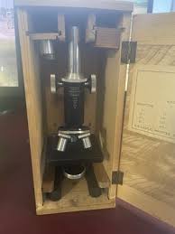 Vintage Yoshida 100x- 600X Microscope w/Wood Box and WF 10X ...