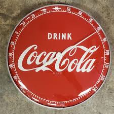 Sold at Auction: Drink Coca Cola Round Thermometer