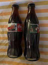 Set of TWO Coca Cola Glass Christmas Cokes Circa 1996 Do Not ...