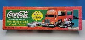 Vintage 2001 Coca-Cola Holiday Dual Classic Carrier Semi & Thunderbird Cars. | eBay