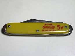 Vintage Yellow Coca Cola Pocket Knife Made in the USA | eBay