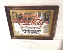 Vintage-1960's "coca Cola" Relieves Fatigue Soda Pop Advertising Mirror - Etsy