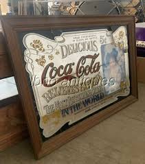 Vintage Large Coca Cola Mirror Sign Delicious Relieves Fatigue LARGE 41 X 29 In | eBay Australia