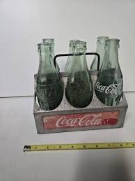 Vintage Coca Cola Metal Aluminum 6-Pack Bottle Carrier w/ 6 ...