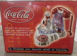 Vintage Coca Cola Animated Polar Bear Ice Skating Telephone ...