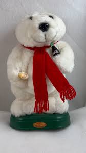 MUSICAL PLUSH COCA-COLA 1996 ANNIMATION POLAR BEAR w/ CANDLE ...