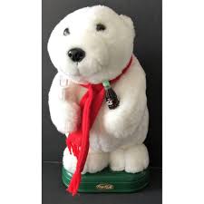 Coca Cola Plush Musical Polar Bear W/ Coke Bottle ...