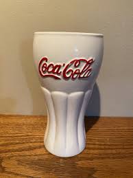 Vintage Red & White Milk Glass Coca Cola Coke Tumblers ...