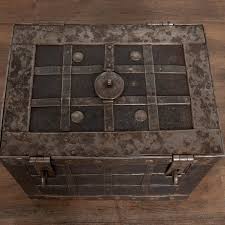 Early 19th Century Iron Lock Box Money Safe Trunk at 1stDibs