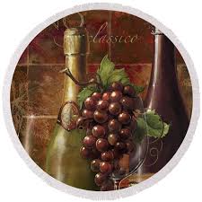 Vino Classico Beach Towel by Janet Stever - Porterfields Fine Art