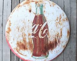 Vintage 1950s COCA COLA Button Sign - Etsy Israel