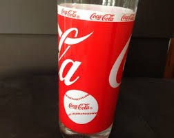 Coca Cola Collectible Glass Tumbler With Baseball Player ...