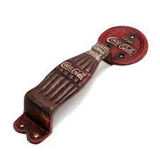 Coca-Cola Cast Iron Door Handle, Antiqued Finish, Painted & Raised Details, Coke | eBay