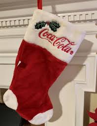 Vintage 1998 20” Plush Coca-Cola Christmas Stocking: Coke ...