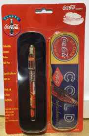 COCA-COLA COKE CERAMIC ROLLER BALL PEN & GIFT TIN, 1996, NEW ...