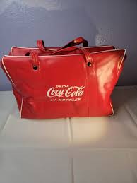 Vintage Red Coca-Cola In Bottles Vinyl Cooler Insulated Carrying Bag Tote | eBay