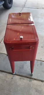 Red metal ice chest. Purchased at Tractor supply store. In good shape. | Facebook