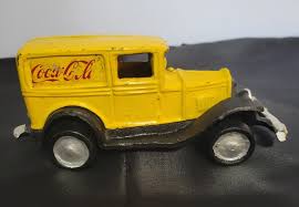Vintage Cast Iron Coca Cola Yellow Delivery Truck - 5.50 ...