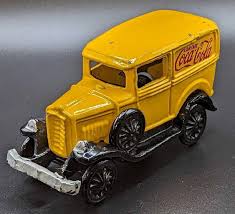 Vintage Cast Iron Coca Cola Yellow Delivery Truck