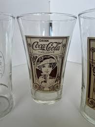 Lot of 3 Coca-cola Reproduction Victorian Soda Fountain Glasses/vintage Glassware/vtg Drinkware/flair Glass/16oz/collectible/vtg Advertising - Etsy