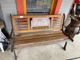 Lot - Vintage Cast iron Coca-Cola Fountain service bench