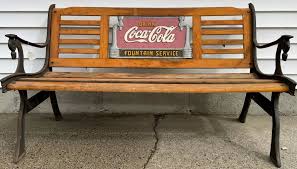 Vintage Coca Cola Park Bench