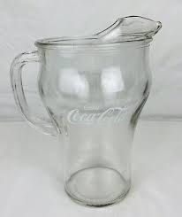 Vintage Diner Coke Coca-Cola 64 Oz Thick Clear Glass Pitcher ...