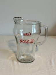 Vintage 1970s Glass 64 Oz Coca Cola Pitcher and 8 Oz ...