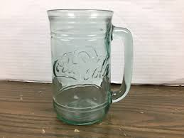 VINTAGE COCA-COLA COKE Green Glass STEIN/MUG 16 oz With Handle | eBay