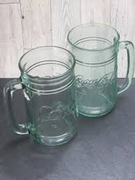 Vintage Green Glass Handled Coca Cola Glasses Glass Coke Mug Set of 2 - Etsy Israel