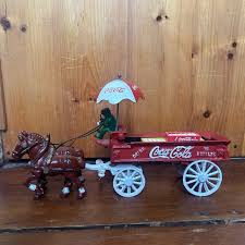 Coca Cola Cast Iron Horse Drawn Wagon | Mercari