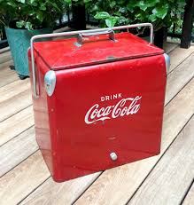 Vintage 1940's-50s's Coca Cola Ice Chest with Tray and Front Drain w/Cap | eBay