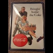 Coca Cola | Accents | Mini Coca Cola Coke Metal Sign | Poshmark