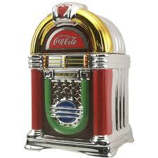 Coca Cola Ceramic Jukebox 11 1/4" Coke & A Song Cookie Jar ...