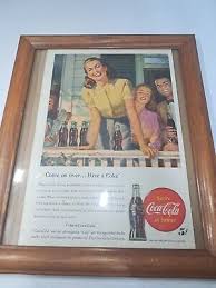 Coca-Cola Coke Neighbors Front Porch Add Framed | eBay