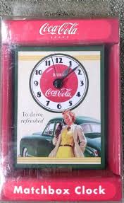 COCA COLA TIN MATCHBOX CLOCK BRAND NEW IN BOX 4" x 3" Needs AA battery not inc | eBay