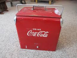 Coca Cola Red Metal Cooler,metal Cooler,ice Box,vintage ...