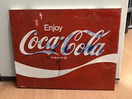 vintage enjoy coca cola am122 metal sign 24”x19” | eBay