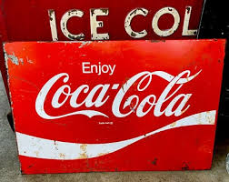 Origanal Vintage Coca Cola Vending Machine Part. Sign | eBay