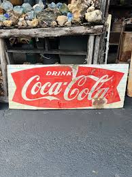 Coca Cola Metal Fishtail Sign Vintage Old Original – The ...