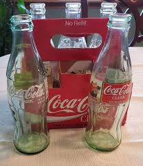 Nice Collection Of 5 Old Coke Bottles in Original Carry case ...