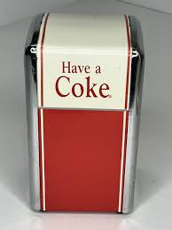Vintage Coca Cola "Have A Coke" Napkin Holder Dispenser, Metal & Chrome 1992. | eBay