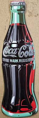 VTG Coca Cola Soda Metal Tin Sign 3D Embossed 21x6 Diner Garage Kitchen Diet Cok | eBay